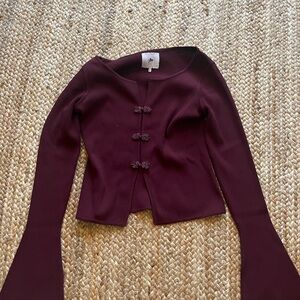 Elegant Burgundy Women's Top